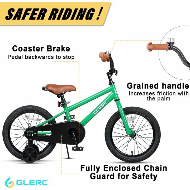 Pongo Kids Bicycles with Training Wheels - 12-18 Inch