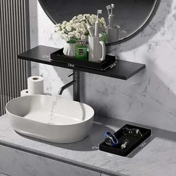 BBK Bathroom Vanity Tray Set - Stylish Silicone Organization
