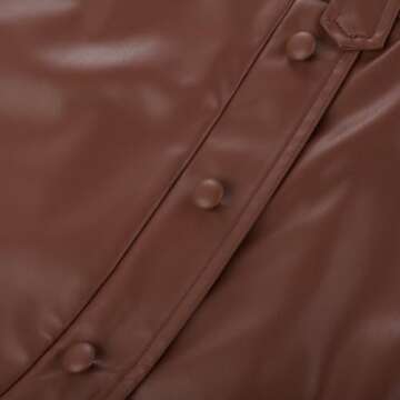 Chic Belle Poque Faux Leather High Waisted Skirt