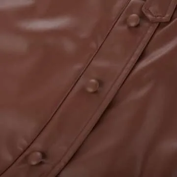 Chic Belle Poque Faux Leather High Waisted Skirt