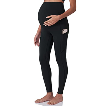 POSHDIVAH Maternity Leggings Soft Stretchy Pocketed Comfort