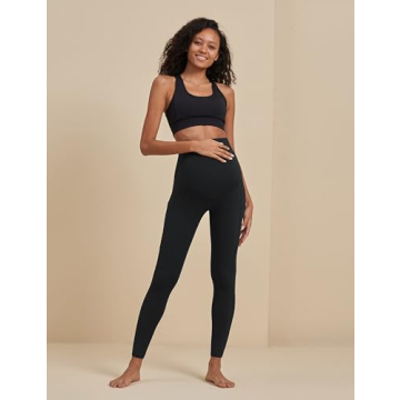 POSHDIVAH Maternity Leggings Soft Stretchy Pocketed Comfort