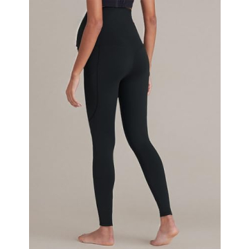 POSHDIVAH Maternity Leggings Soft Stretchy Pocketed Comfort