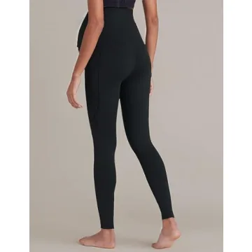POSHDIVAH Maternity Leggings Soft Stretchy Pocketed Comfort