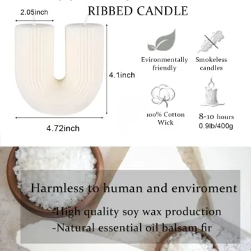 Large U Shaped Candle - Decorative Soy Wax Aroma