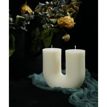 Large U Shaped Candle - Decorative Soy Wax Aroma