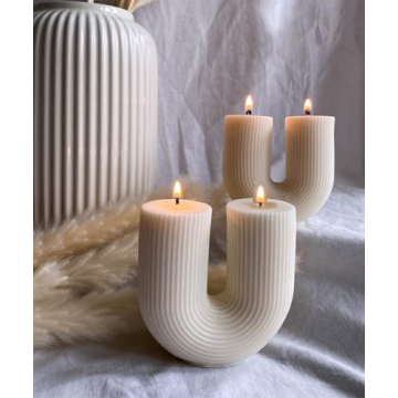 Large U Shaped Candle - Decorative Soy Wax Aroma