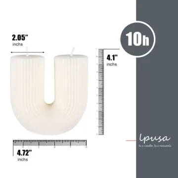 Large U Shaped Candle - Decorative Soy Wax Aroma