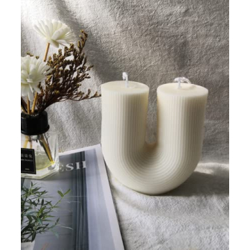 Large U Shaped Candle - Decorative Soy Wax Aroma