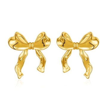 Shop WEDDINEN Gold Bow Earrings for Elegant Style