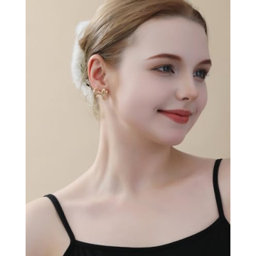 Shop WEDDINEN Gold Bow Earrings for Elegant Style