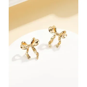 Shop WEDDINEN Gold Bow Earrings for Elegant Style