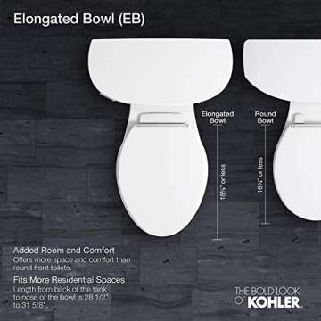 Comfort Height Kohler Cimarron Toilet with AquaPiston Technology