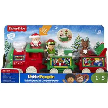 Fisher-Price Musical Christmas Train for Kids' Pretend Play
