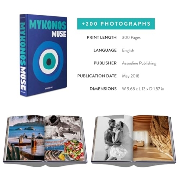 Mykonos Muse Stunning Coffee Table Book for Decor