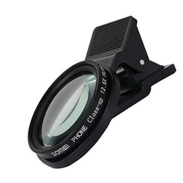 Zomei 4 in 1 Cell Phone Camera Lens Kit, 10X Close Up Macro Lens + Fader ND2-400 Filter + CPL Polari...