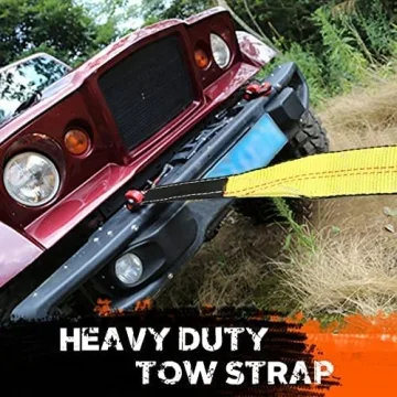 Heavy Duty 20,000 lbs Tow Strap for Emergency Towing & Winching