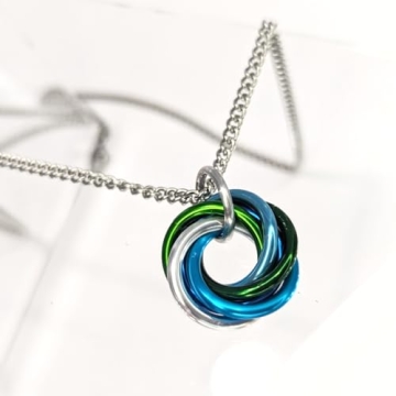 Möbii Pride Necklace - Multicolor Infinity Loop Fidget Jewelry with Adjustable Chain
