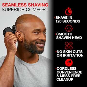 Remington Balder Pro Electric Razor for Head XR7000A - Premier Wet/Dry Bald Head Shaver, Flex Blades...