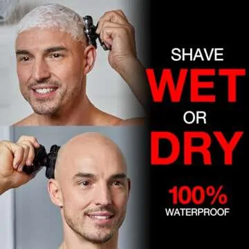 Remington Balder Pro Electric Razor for Head XR7000A - Premier Wet/Dry Bald Head Shaver, Flex Blades for a Close Shave, Cordless Rechargeable, Effortless Head Shaving with Precision Dual Track Heads