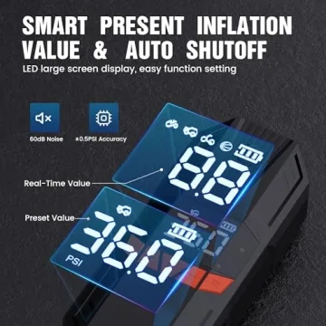 Portable Tire Inflator with 150PSI Power