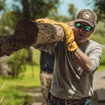 Wells Lamont mens Leather Work Gloves with Wrist Closure DIY Yardwork Construction Motorcycle Large Wells Lamont, Saddletan, Large Pack of 1 US