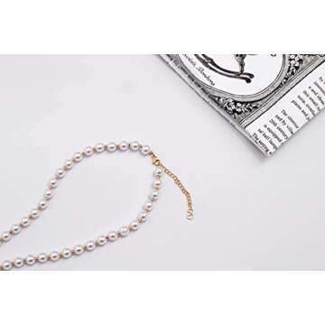 YUFANHY V Letter Pearl Necklace - Elegant Personalized Jewelry