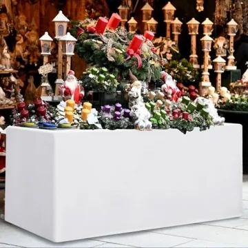 HolidayIdeas Fitted Tablecloths for Rectangle Tables - 2 Pack