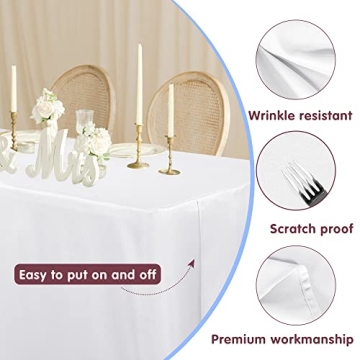 HolidayIdeas Fitted Tablecloths for Rectangle Tables - 2 Pack