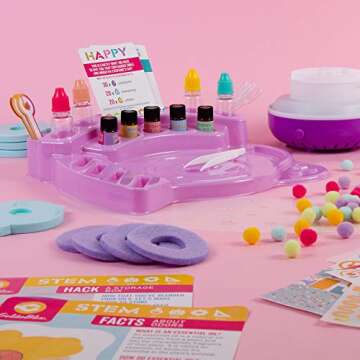Make It Real GoldieBlox - Scent Lab and Room Diffuser DIY Kit to Make Fragrance with Essential Oils and Diffuser - STEM Arts and Crafts for Kids