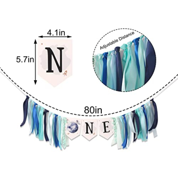 Outer Space Planets High Chair Banner - 1st Birthday Decorations