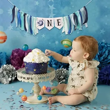Outer Space Planets High Chair Banner - 1st Birthday Decorations