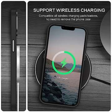 BENTOBEN Magnetic iPhone 13/14 Case, Translucent Matte, Slim Shockproof Protective Cover for iPhone 13/14 6.1", Black, MagSafe Compatible