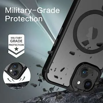 BENTOBEN Magnetic iPhone 13/14 Case, Translucent Matte, Slim Shockproof Protective Cover for iPhone 13/14 6.1", Black, MagSafe Compatible