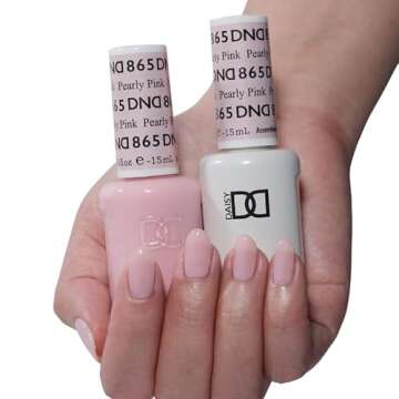 DND Gel Polish Set, Sheer Collection, UV/LED Gel Polish and Air Dry Nail Lacquer, Matching Chip-Free Polish Duo, 865 Pearly Pink, 0.5 Fl Oz
