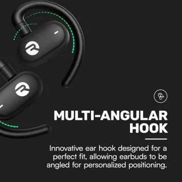 Raycon Open Earbuds – True Wireless Open Ear Bluetooth Headphones, Hook Design, IPX5 Water Resistant, 40 Hours of Battery Life (Purple)