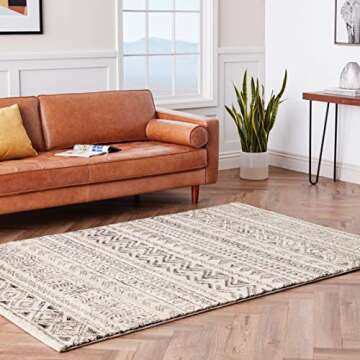 Loloi Emory EB-10 Stone Transitional Area Rug - 5'-3" x 7'-7" - Perfect for Any Decor!