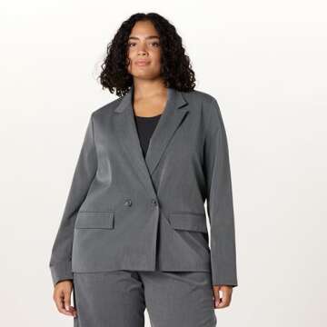 The Drop Women's Liza Relaxed Double-Breasted Blazer