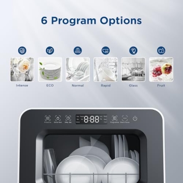 Gudsunal Portable Countertop Dishwasher - Compact & Efficient