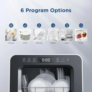 Gudsunal Portable Countertop Dishwasher - Compact & Efficient