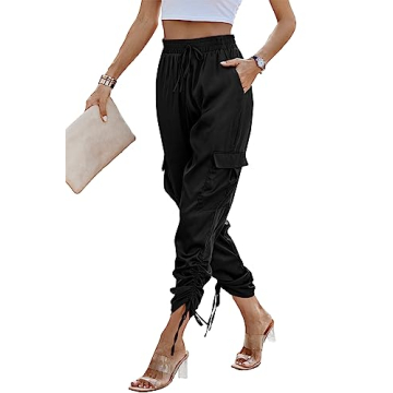 PRETTYGARDEN Women's Satin Jogger Pants - Trendy & Versatile