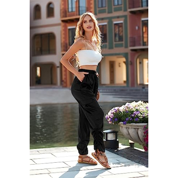 PRETTYGARDEN Satin Jogger Pants - Stylish & Comfy Outfit