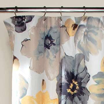 Lush Decor - Shower Curtain, Blooming Flowers Design, Country Cottage & Farmhouse Bathroom Decor (Le...