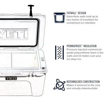Durable YETI Tundra 45 Cooler - Ice Retention Champion