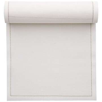 Linen Cocktail Napkin - 4.3 x 4.3 in - 50 units per roll - Cream
