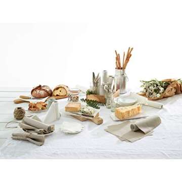 Linen Cocktail Napkin - 4.3 x 4.3 in - 50 units per roll - Cream