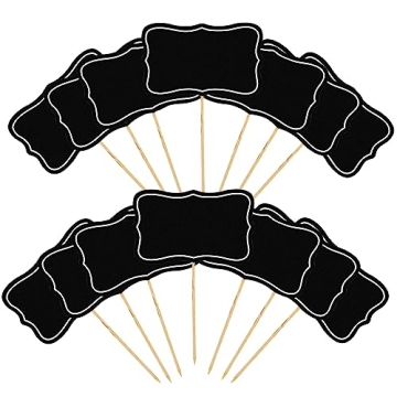 Premium Charcuterie Cheese Markers 56 Blank Flag Set