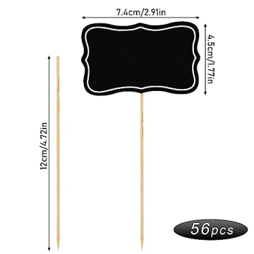 Premium Charcuterie Cheese Markers 56 Blank Flag Set