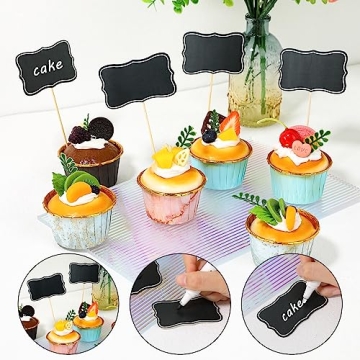 Premium Charcuterie Cheese Markers 56 Blank Flag Set