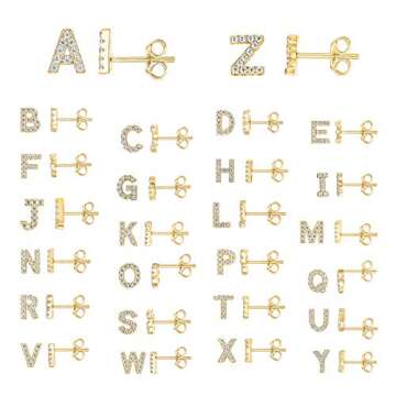 PAVOI Alphabet Letter Earrings | 14K Gold Plated Initials